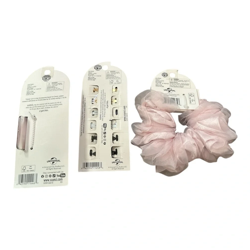 Scünci “Wicked” Hair Accessories Set – Claw Clip, Hair Pins & Scrunchie (NWT)